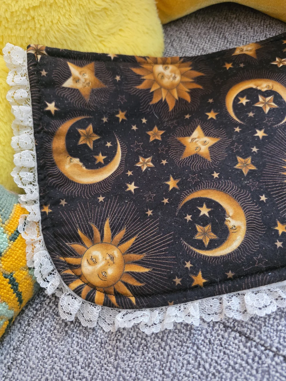 Vintage Whimsigoth Small Tablecloth 90s Celestial Altar Boho Home Decor
